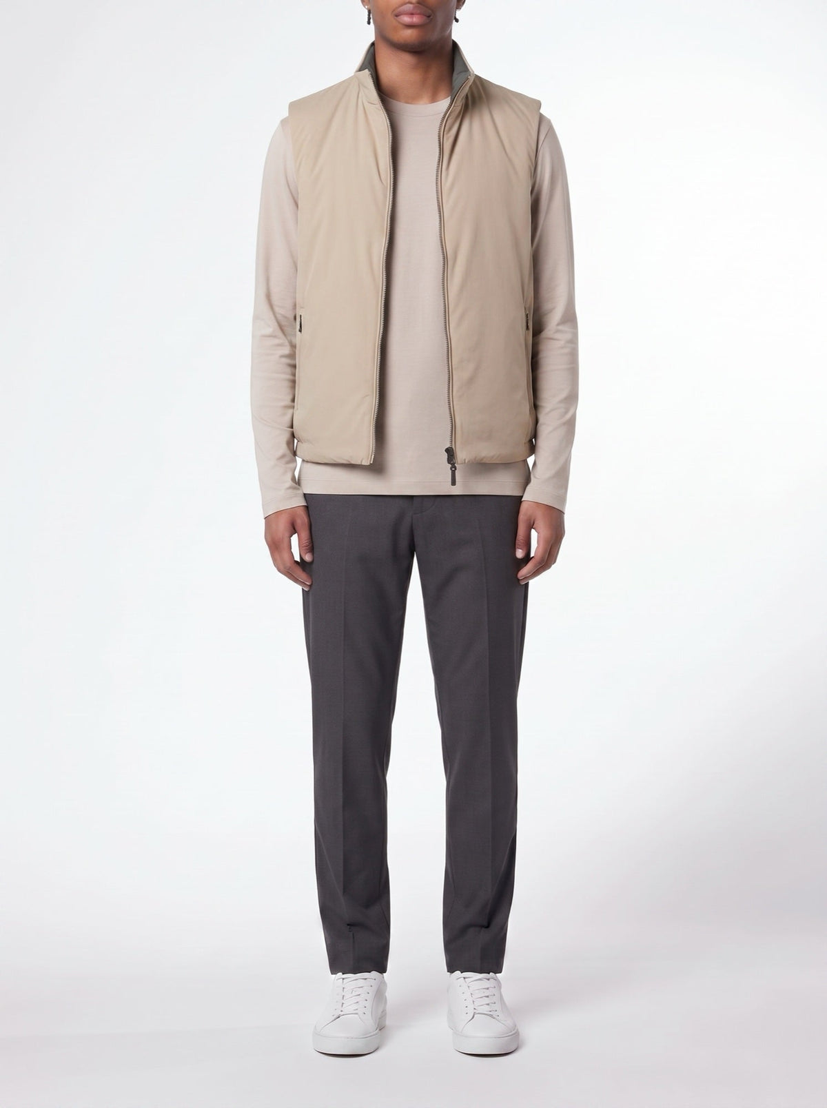 Wendbare Weste – Grün/Beige