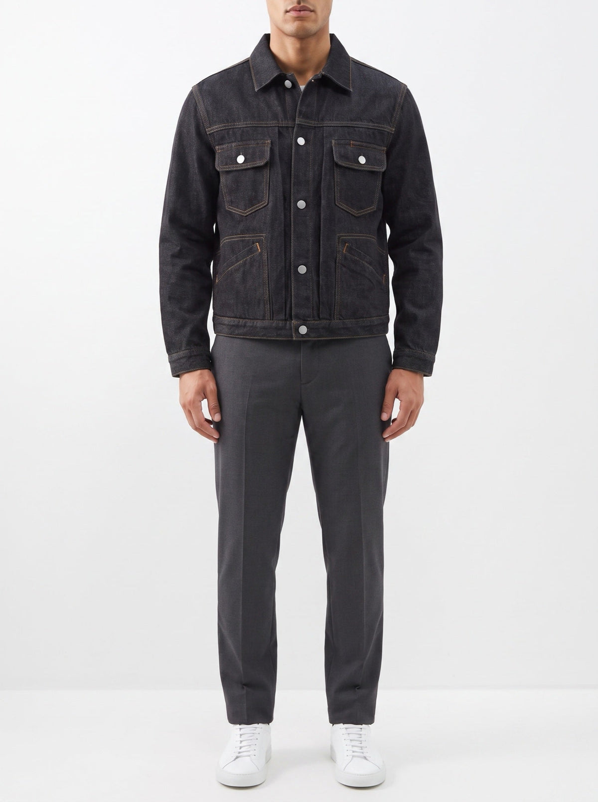Schwarze Jeansjacke