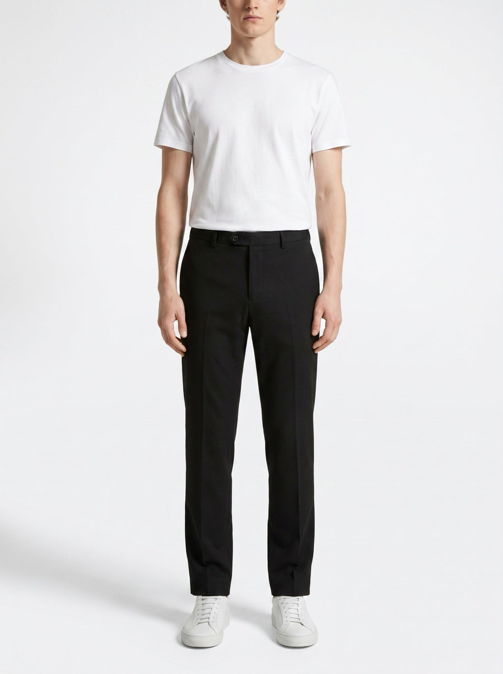 Schwarze Winterhose mit gerader Passform