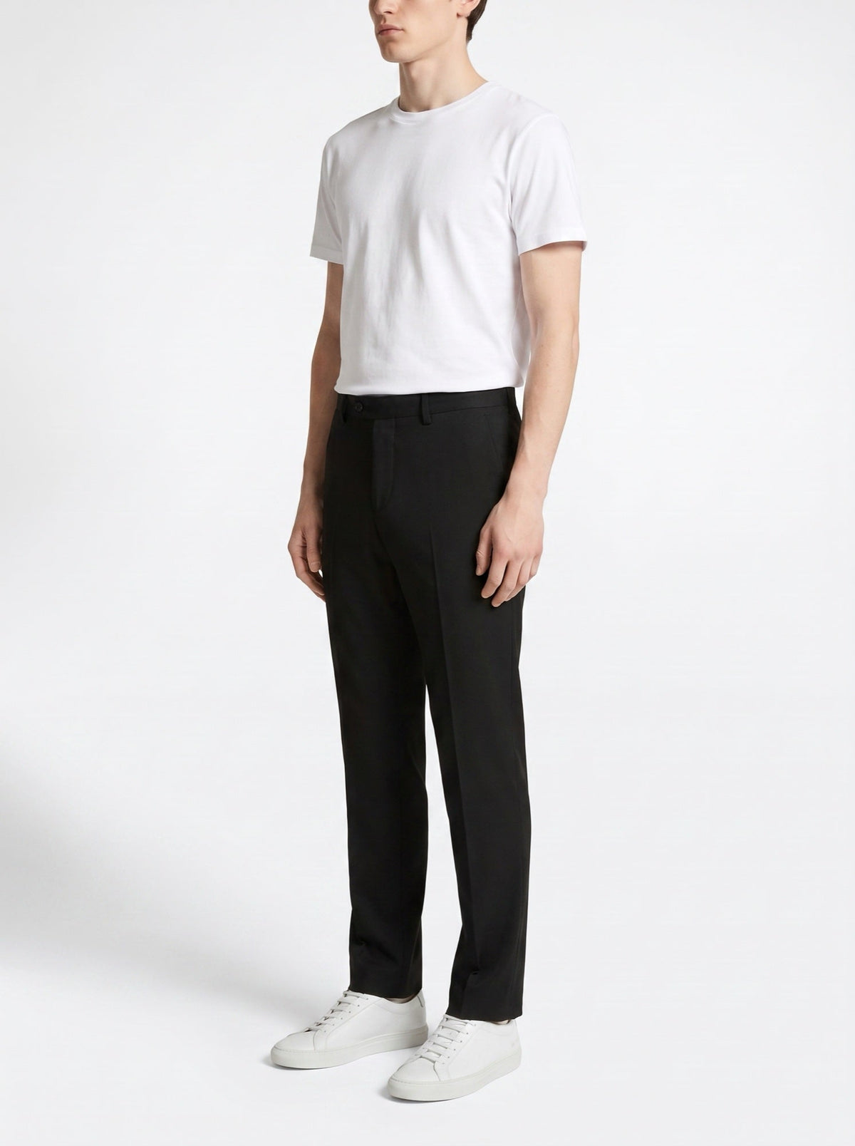 Schwarze Winterhose mit gerader Passform