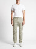 Slim-Fit-Hose aus reiner Baumwolle — Champagnegrün