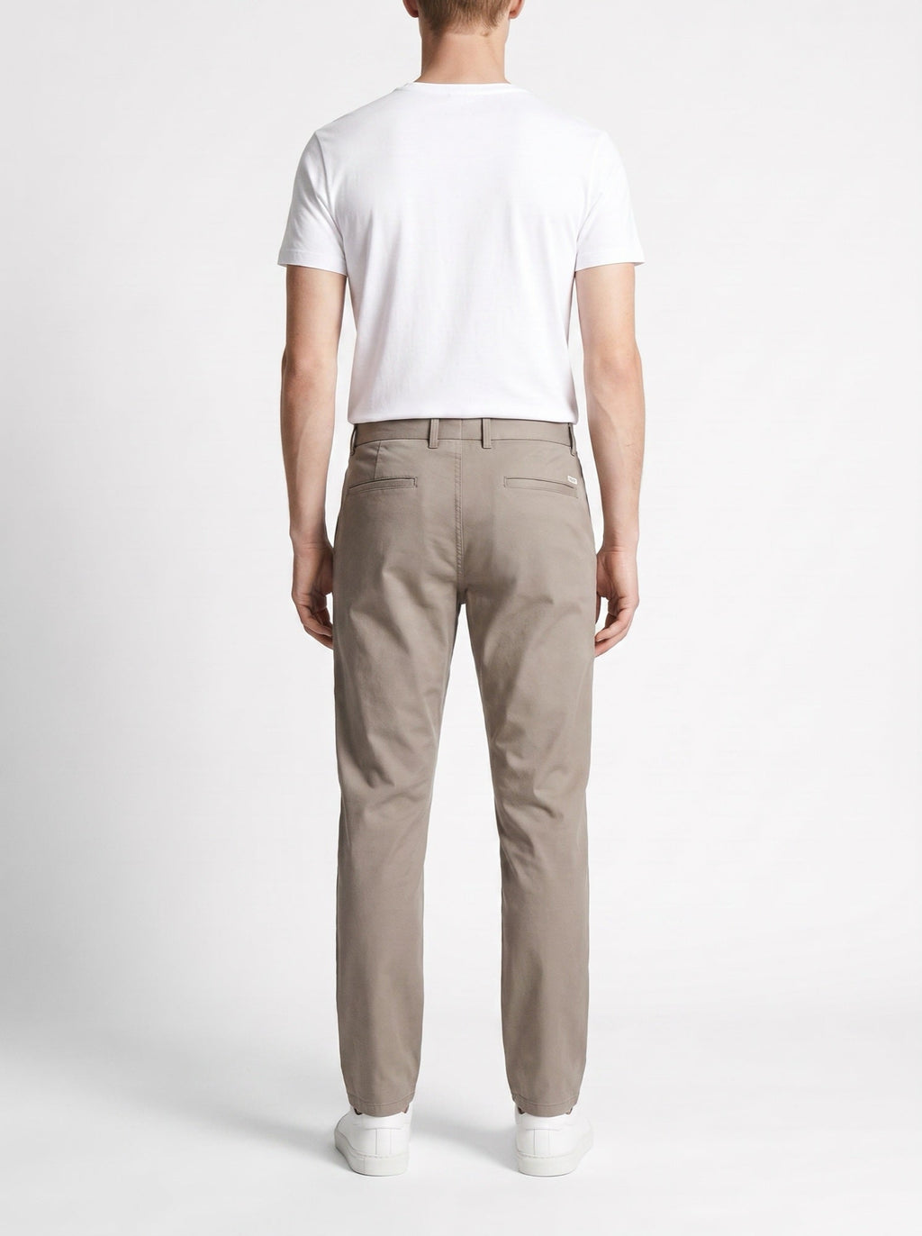 Slim-Fit-Hose aus reiner Baumwolle — Kaki