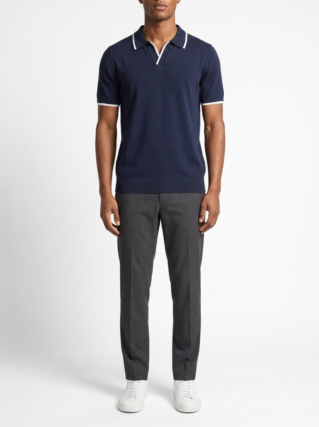 Monaco Edge Polo — Marineblau