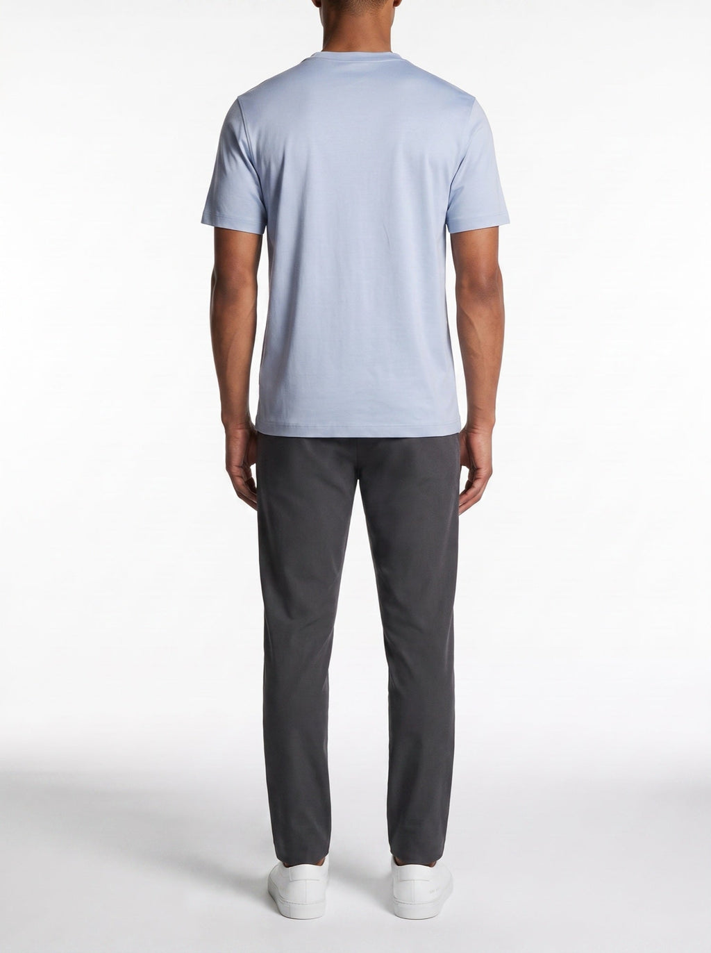Luxus-T-Shirt – Babyblau