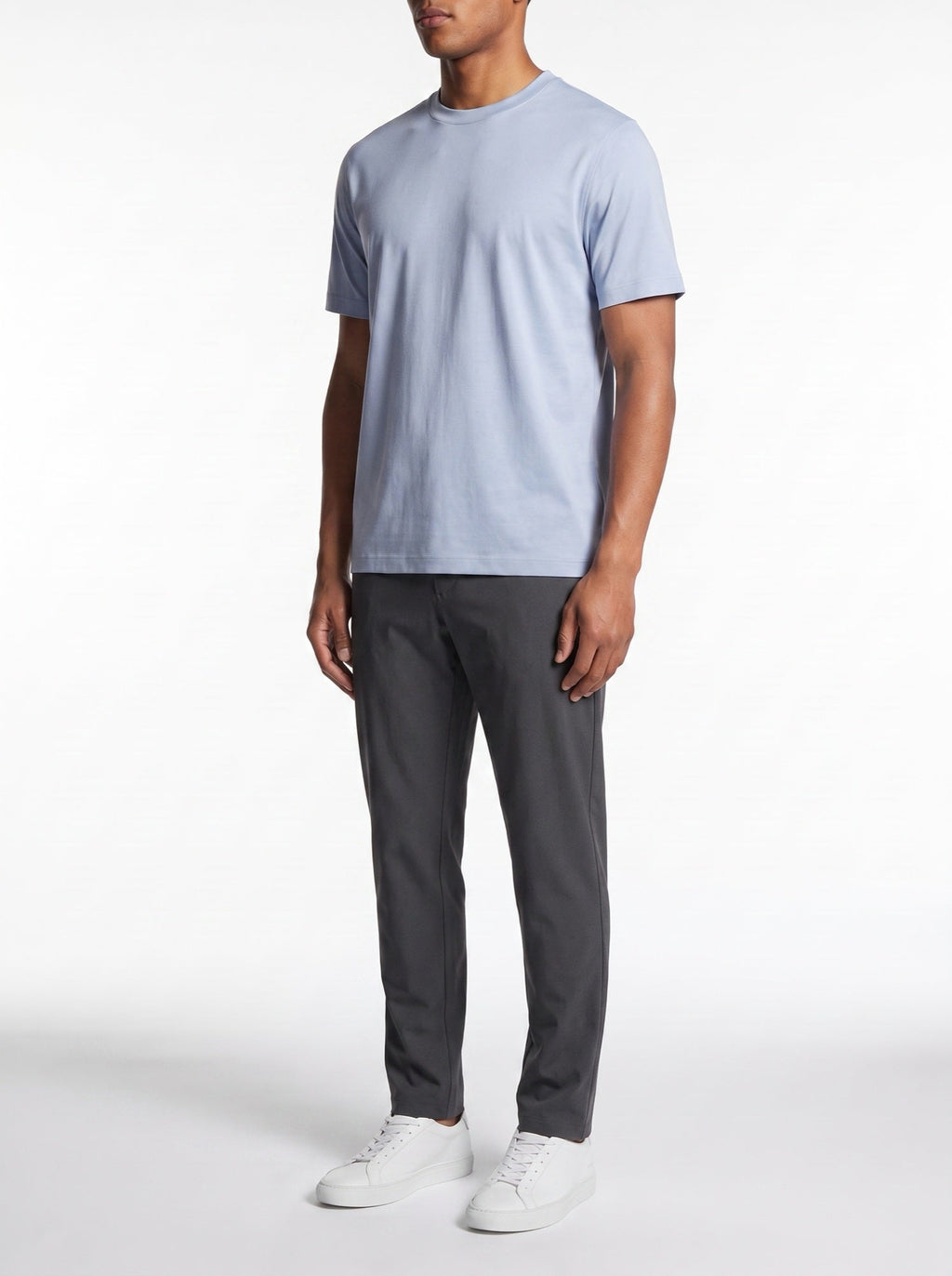 Luxus-T-Shirt – Babyblau