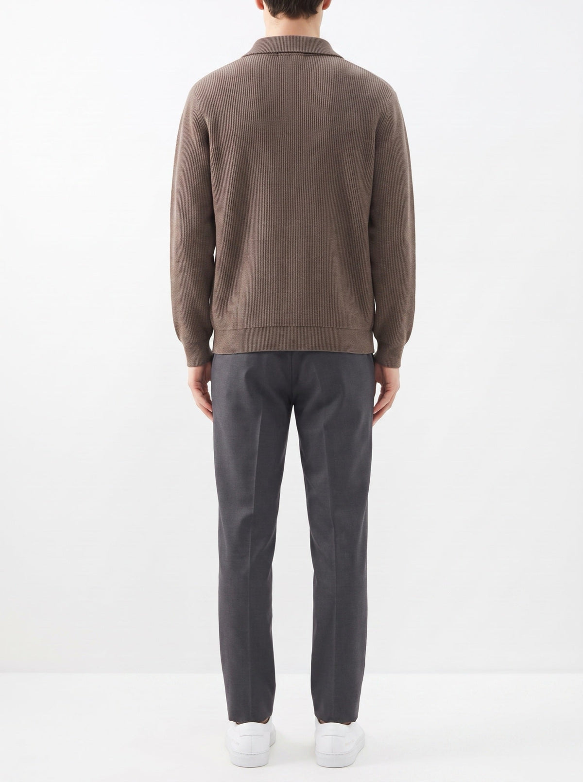 Langston Strickjacke mit Kapuze — Braun