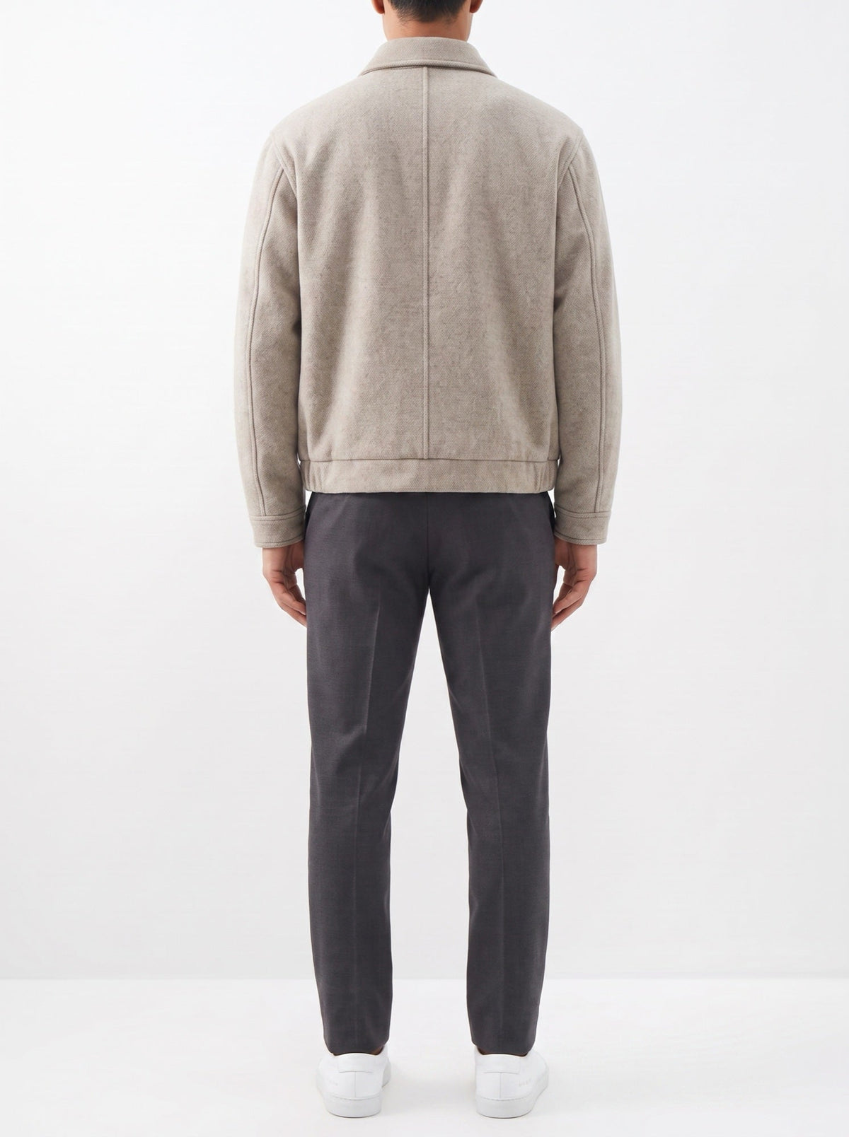 Kurze Jacke aus strukturiertem Wollmix