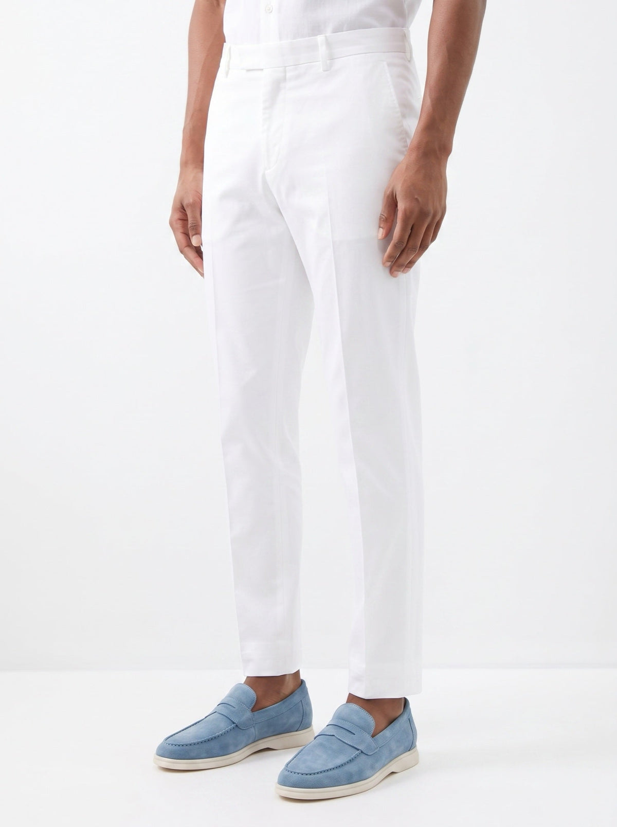Ozeanblaue Wildleder-Loafer
