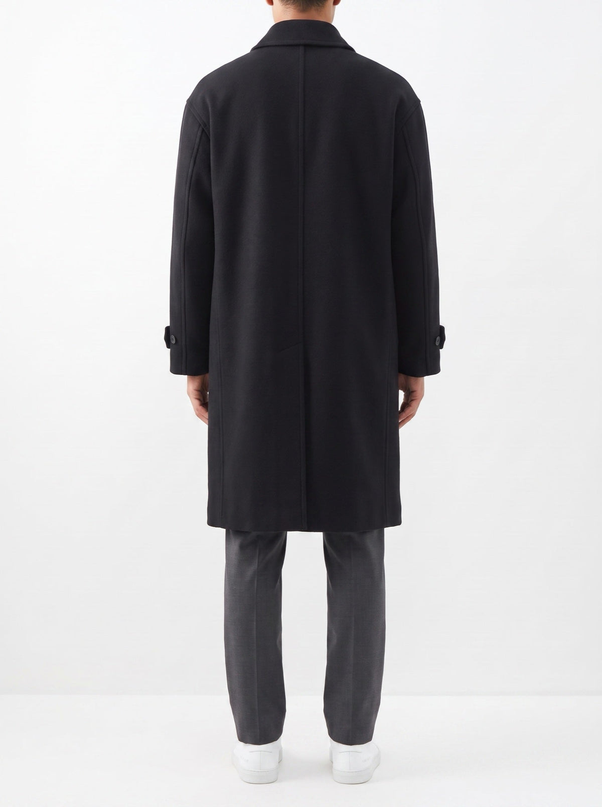 The Classic wendbarer Wollmantel — Schwarz