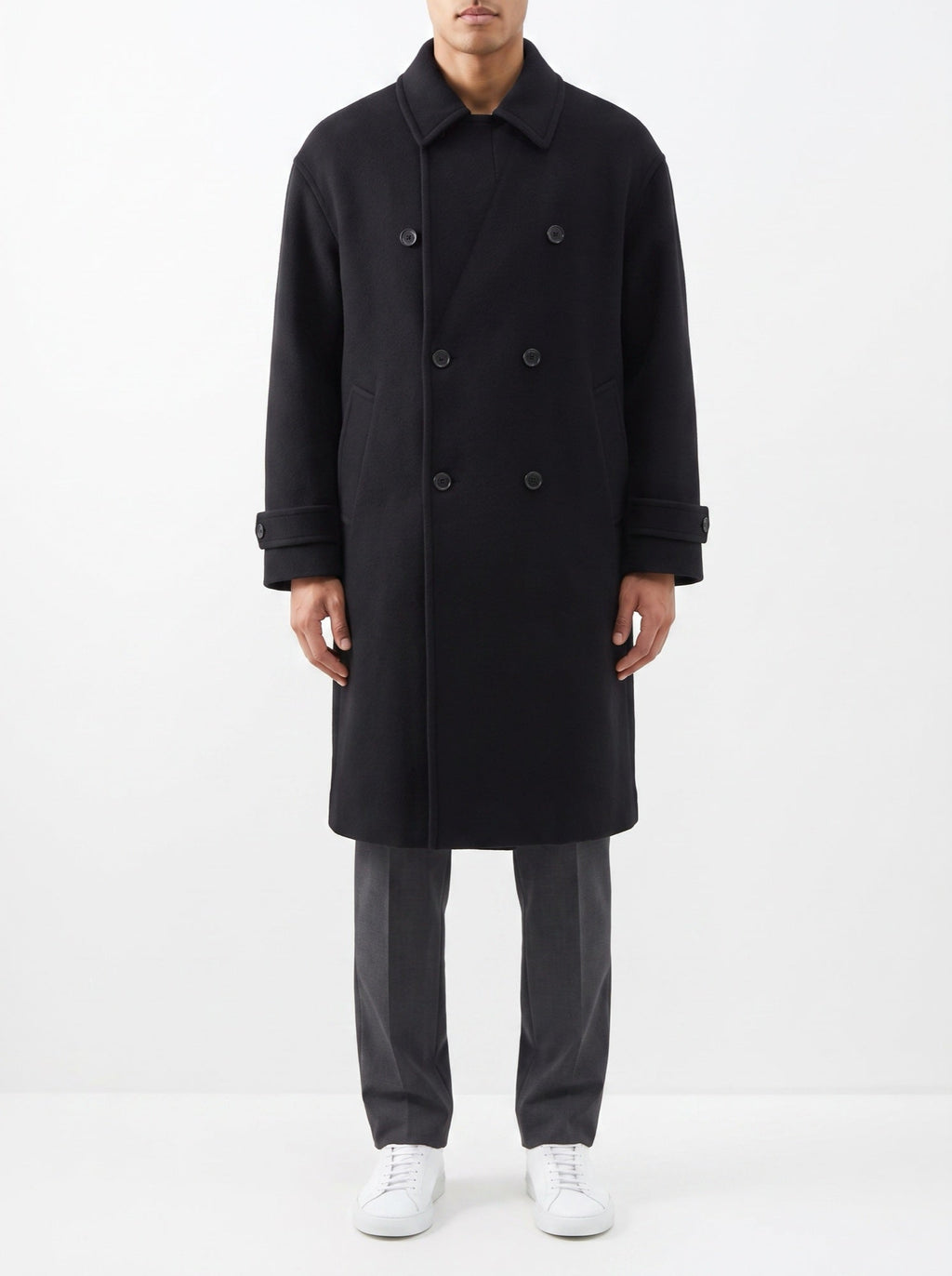 The Classic wendbarer Wollmantel — Schwarz