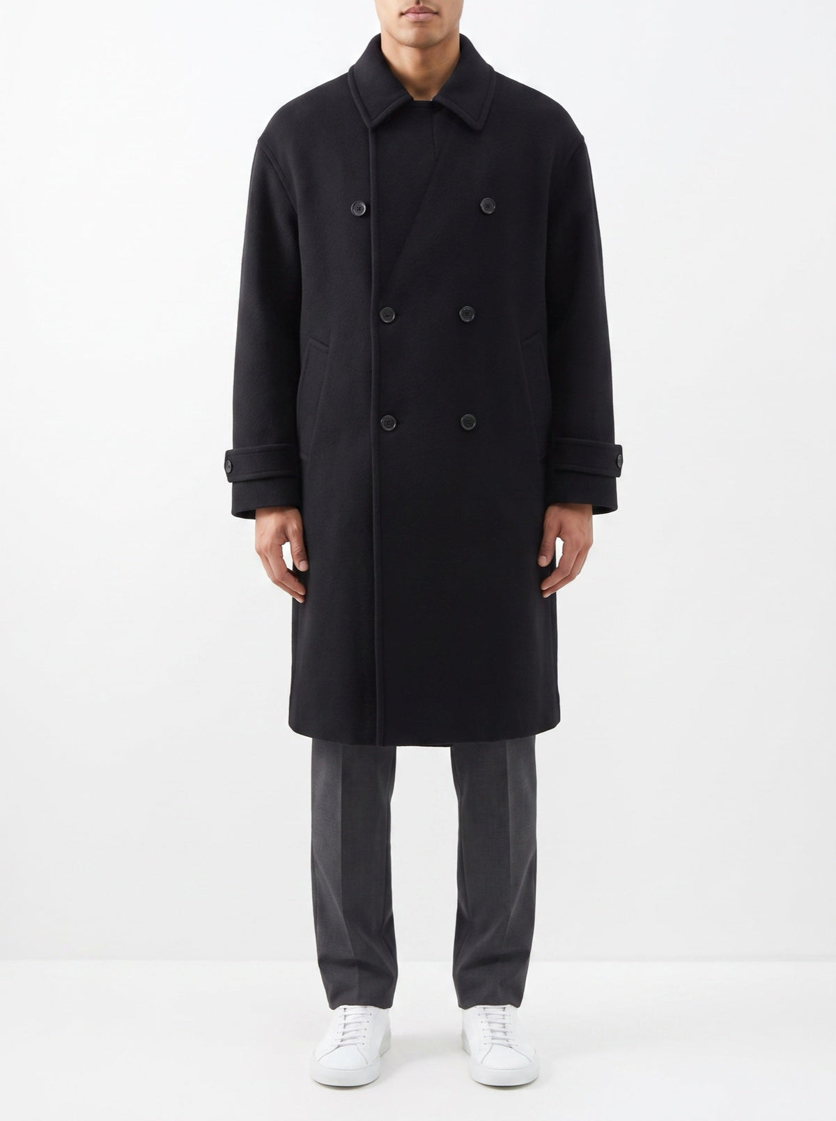 The Classic wendbarer Wollmantel — Schwarz