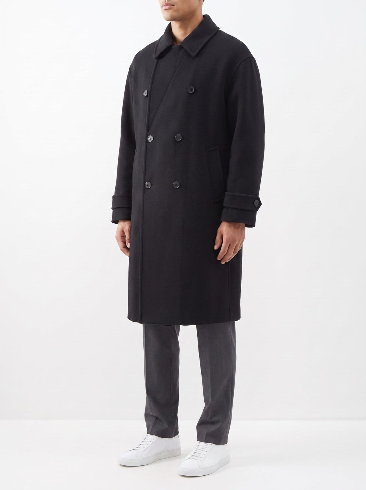 The Classic wendbarer Wollmantel — Schwarz
