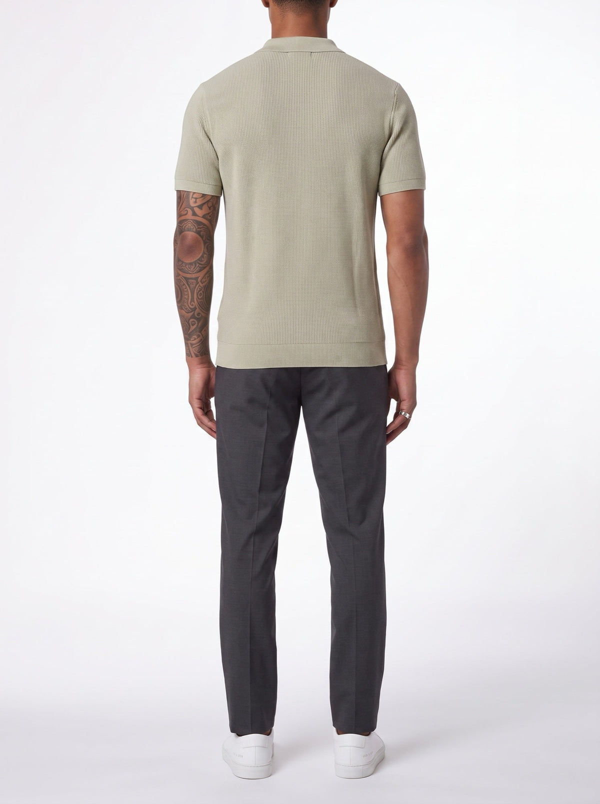 Contour Poloshirt mit Reißverschluss — Oliven