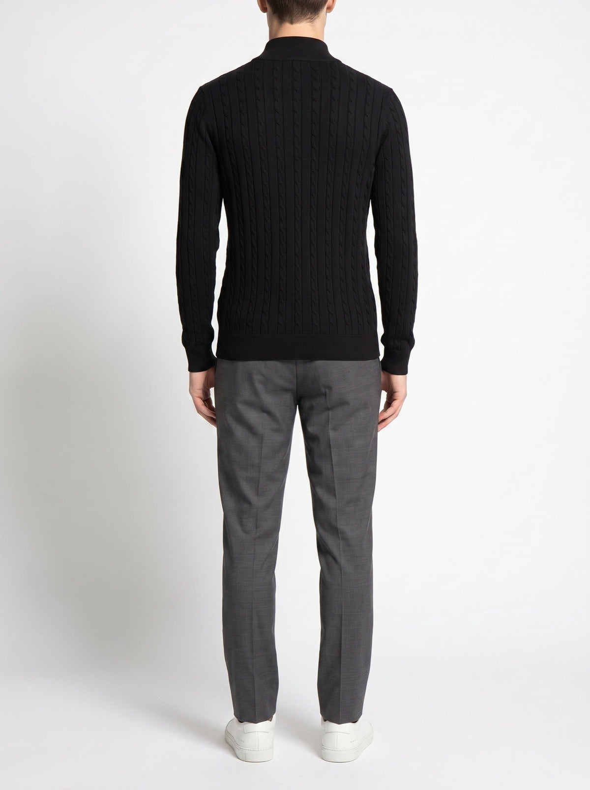 BOSS™ Sterling Pullover mit halbem Reißverschluss — Schwarz