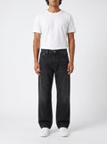 Weite Hose mit Gummibund und Jeans-Passform — Schwarz