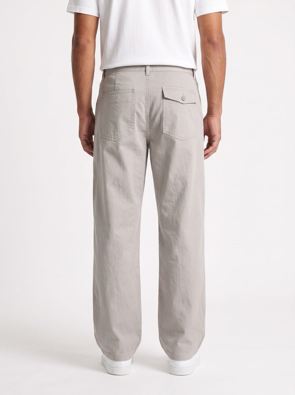 Lässige Hose mit elastischem Bund und Jeans-Optik — Graumeliert