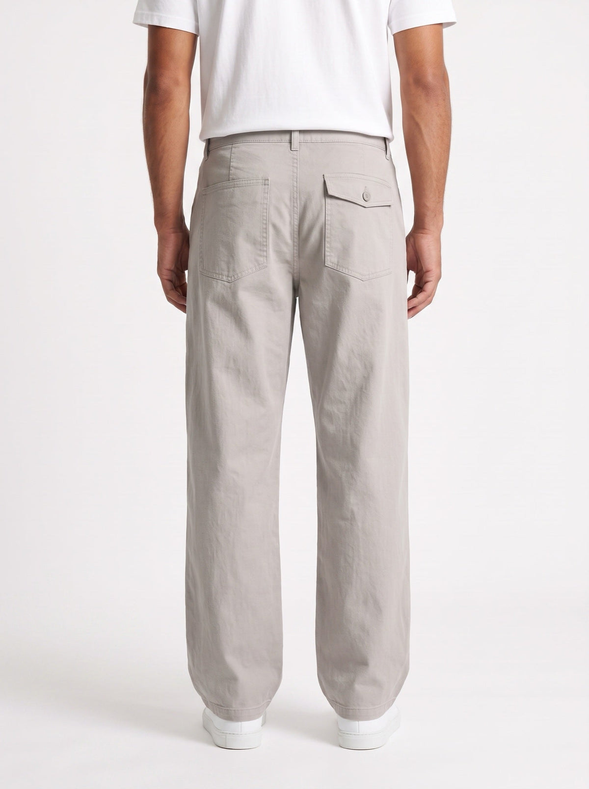 Lässige Hose mit elastischem Bund und Jeans-Optik — Graumeliert