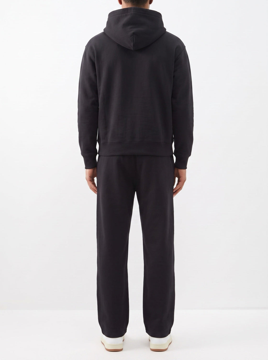 2-teiliges Set mit lockerer Passform, Kapuzenpullover und Jogginghose – Schwarz