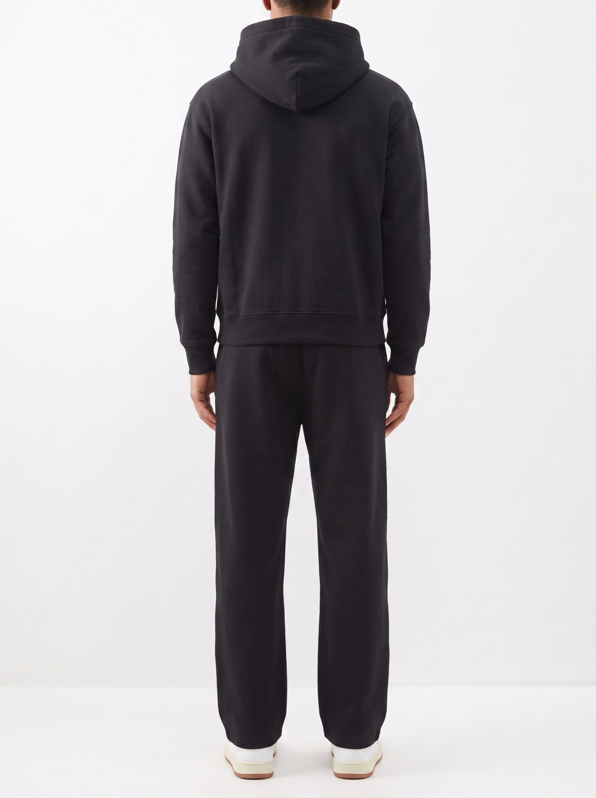 2-teiliges Set mit lockerer Passform, Kapuzenpullover und Jogginghose – Schwarz
