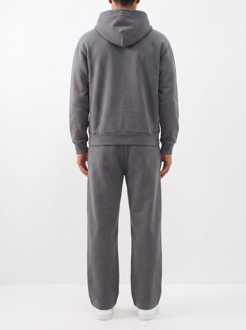 2-teiliges Set mit lockerer Passform, Kapuzenpullover und Jogginghose – Dunkelgrau