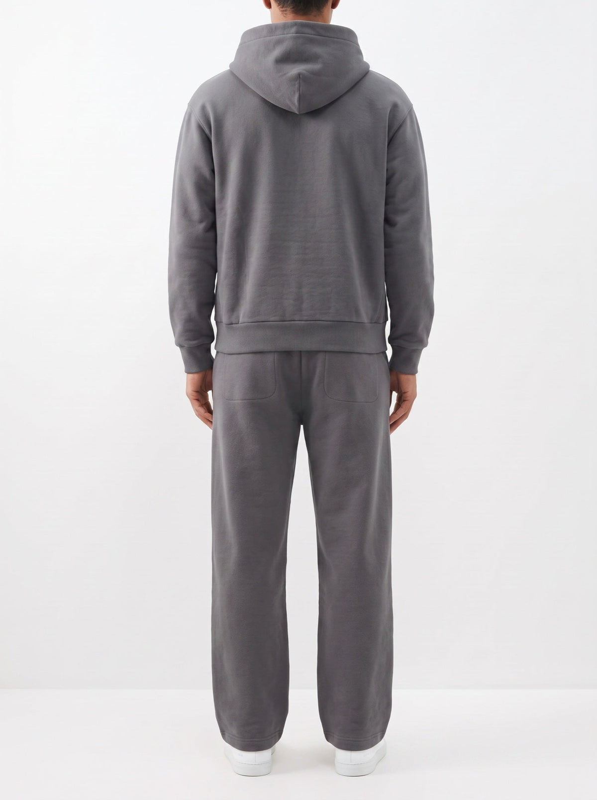 2-teiliges Set mit lockerer Passform, Kapuzenpullover und Jogginghose – Dunkelgrau