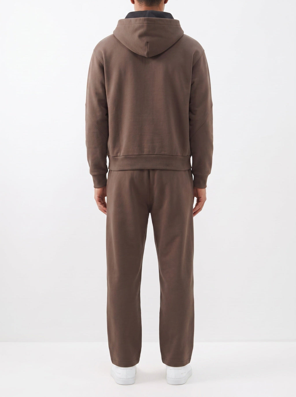 2-teiliges Set mit lockerer Passform, Kapuzenpullover und Jogginghose – Braun