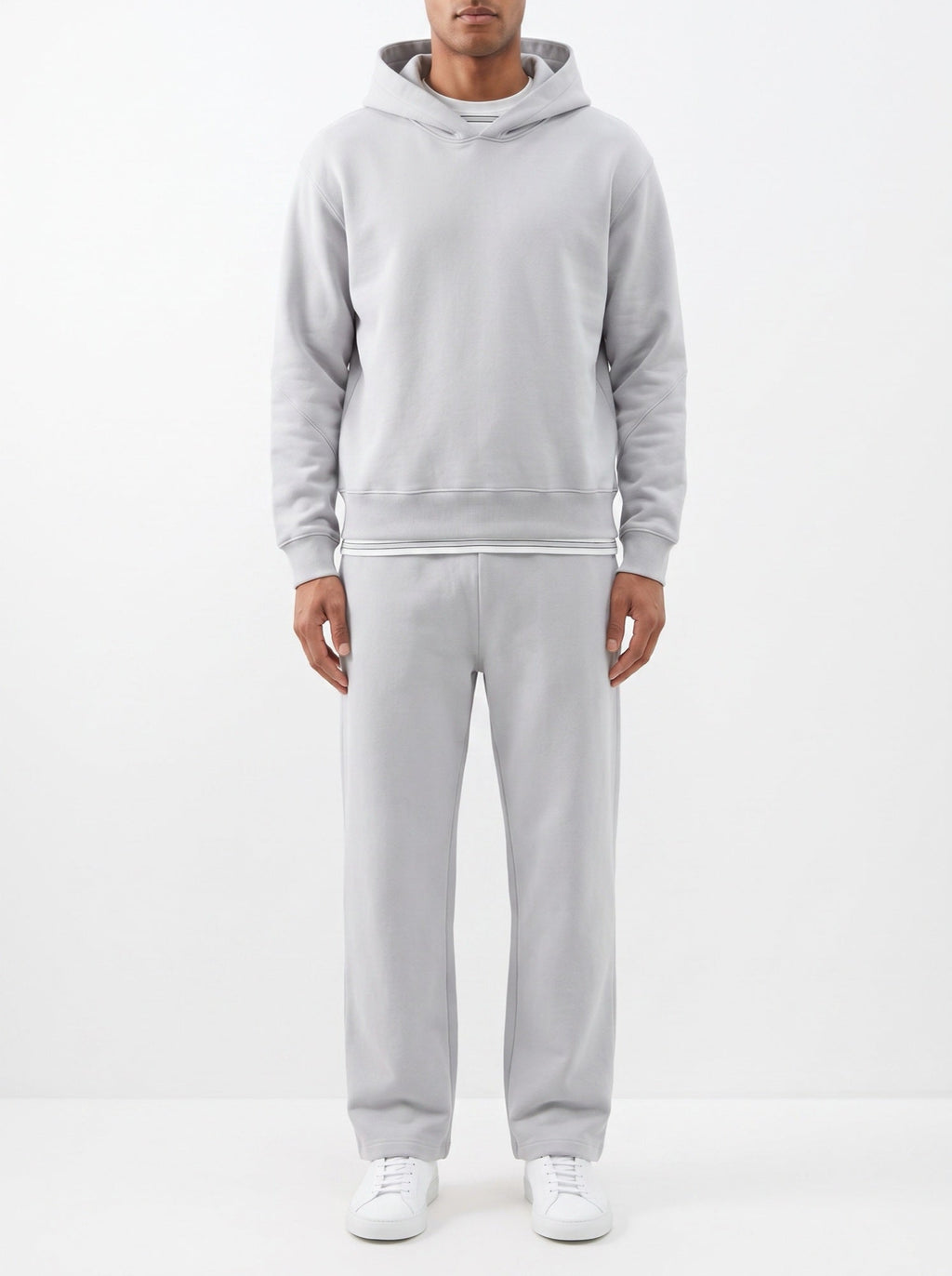 2-teiliges Set in lockerer Passform, Kapuzenpullover und Jogginghose – Grau