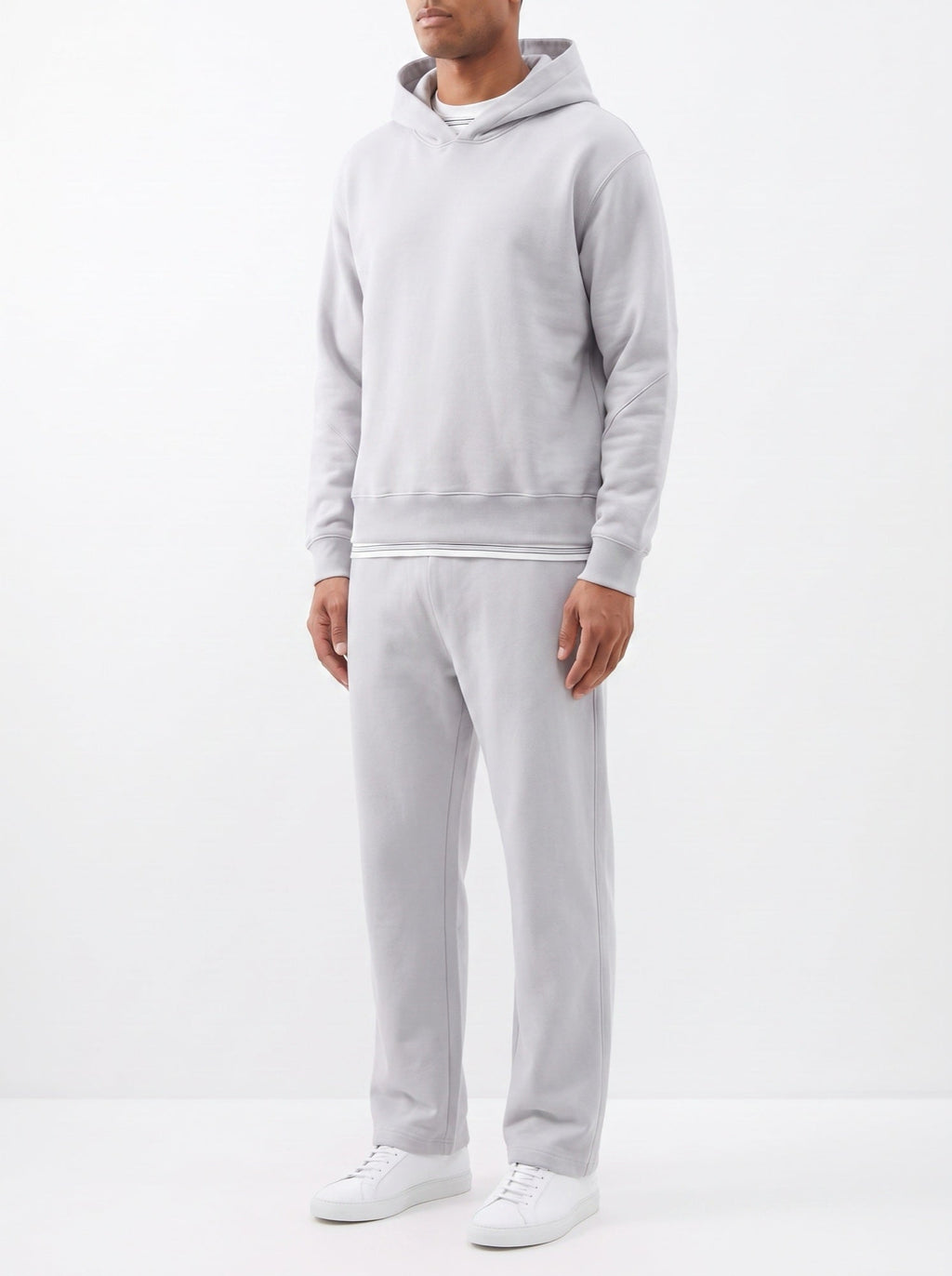 2-teiliges Set in lockerer Passform, Kapuzenpullover und Jogginghose – Grau
