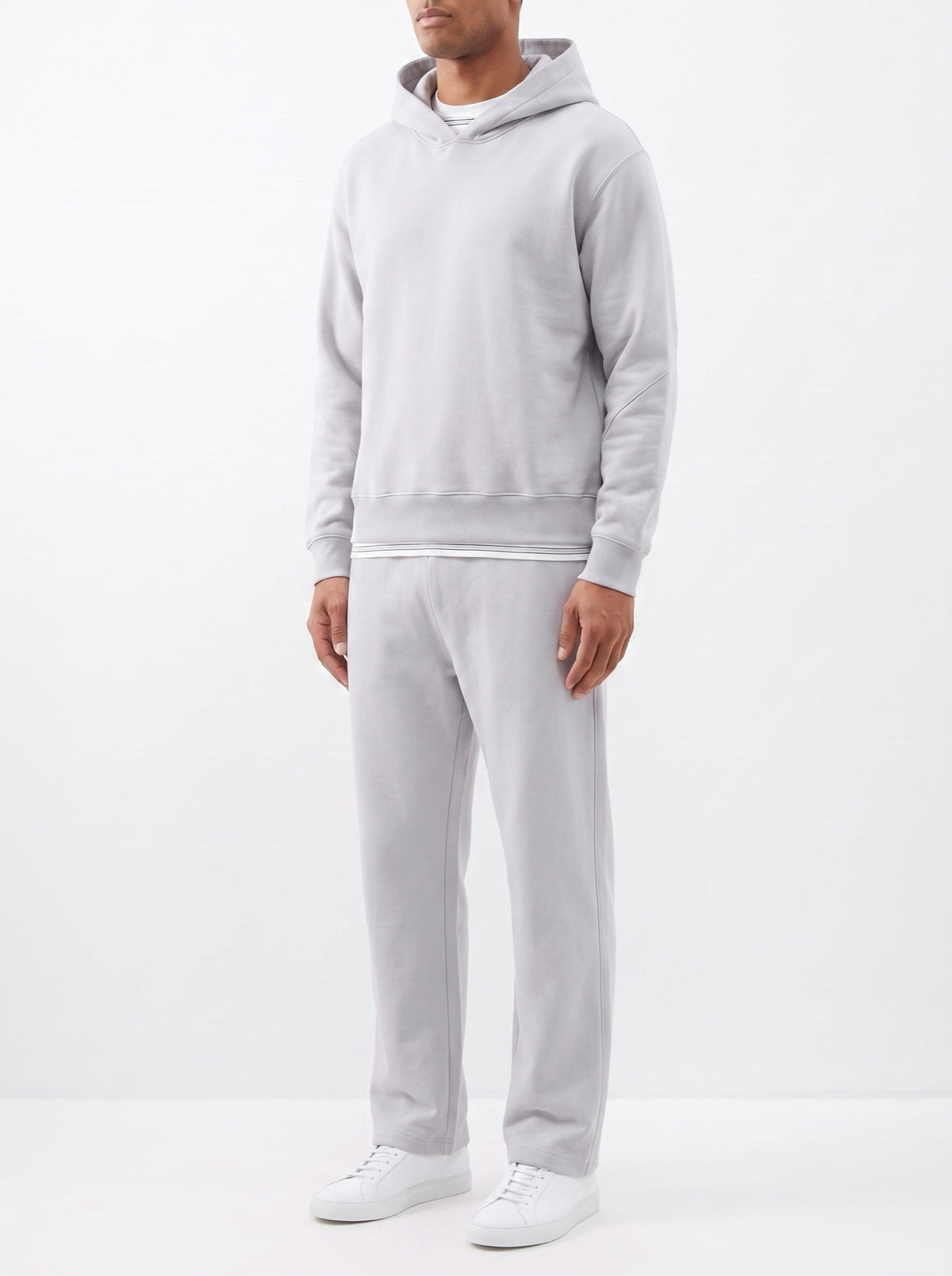 2-teiliges Set in lockerer Passform, Kapuzenpullover und Jogginghose – Grau