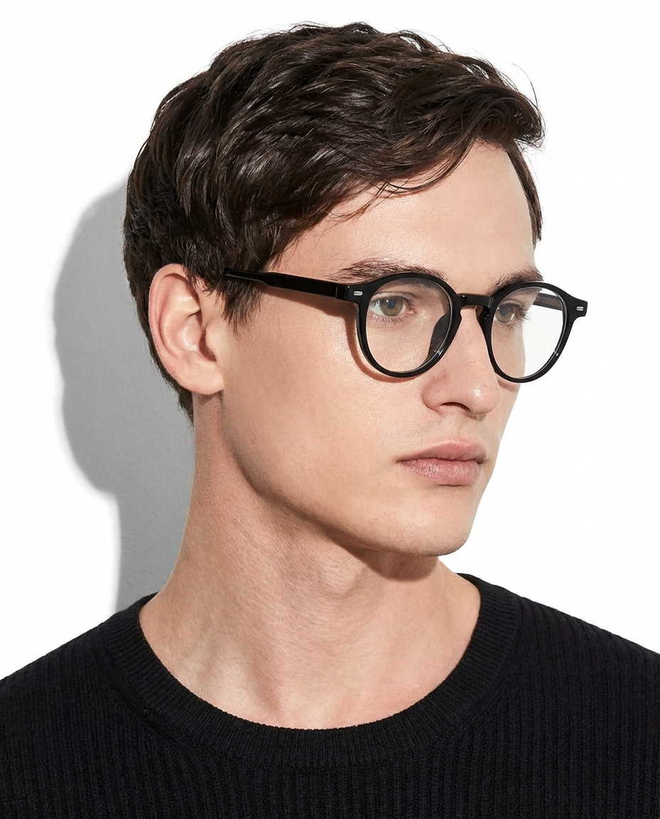 Luca Sonnenbrille — Schwarz — getragen