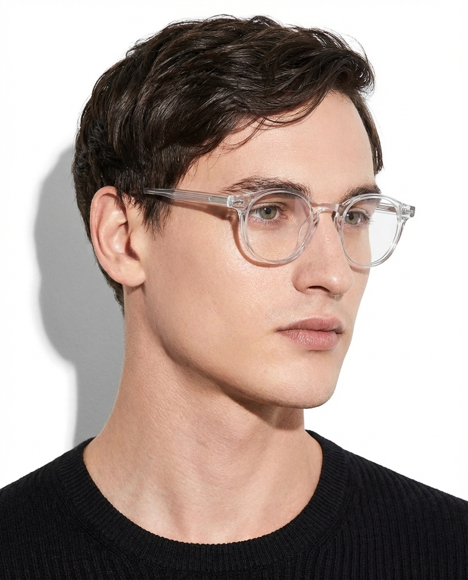 Luca Sonnenbrille — Transparent — getragen