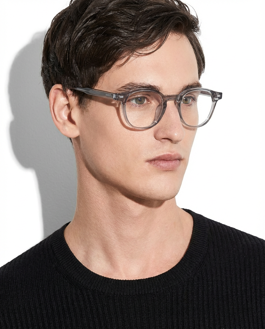 Luca Sonnenbrille — Grau — getragen