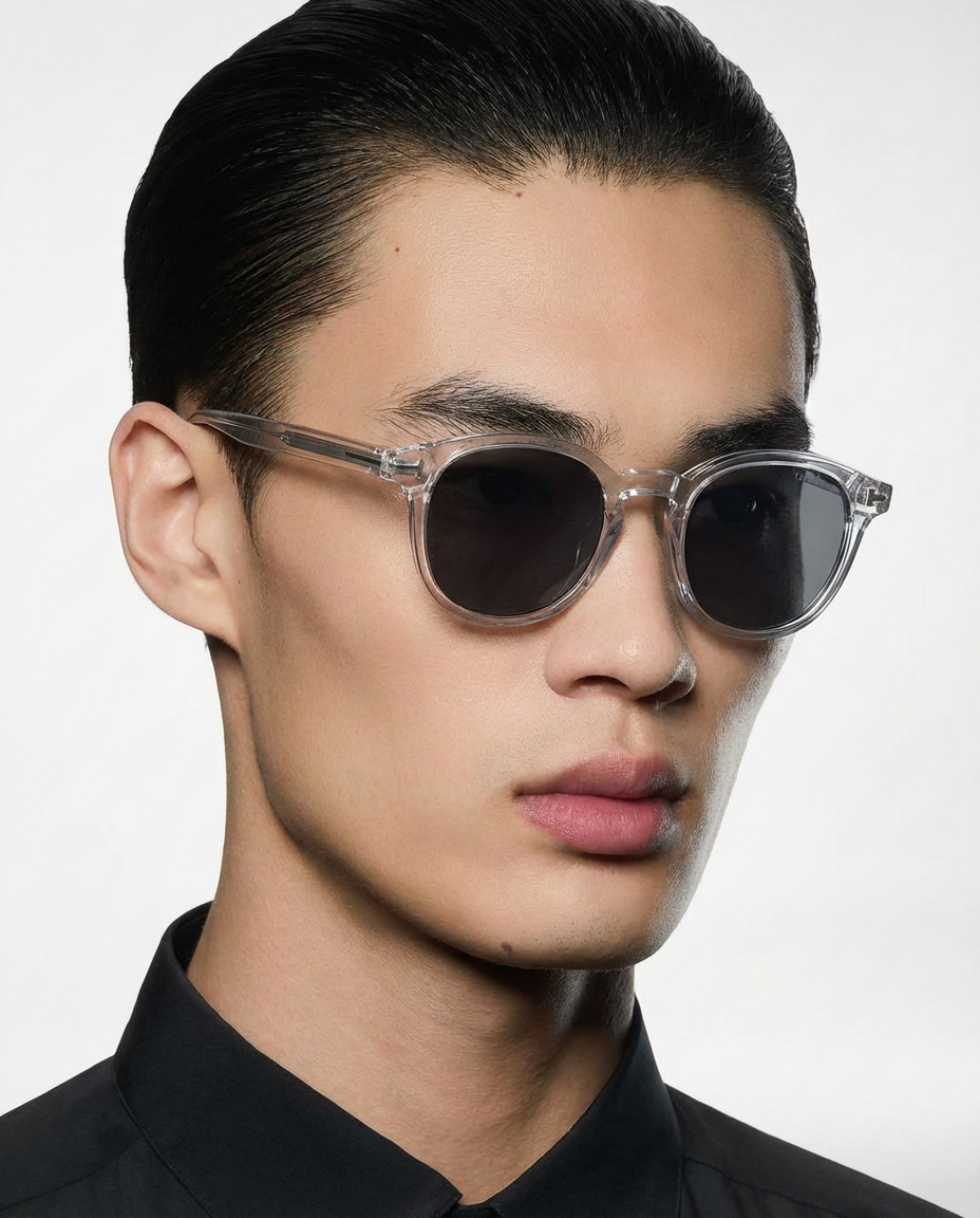 Enzo Sonnenbrille — Transparent — getragen