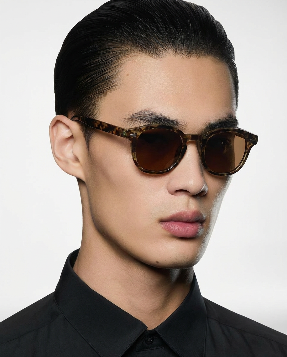Enzo Sonnenbrille — Schildkröte — getragen