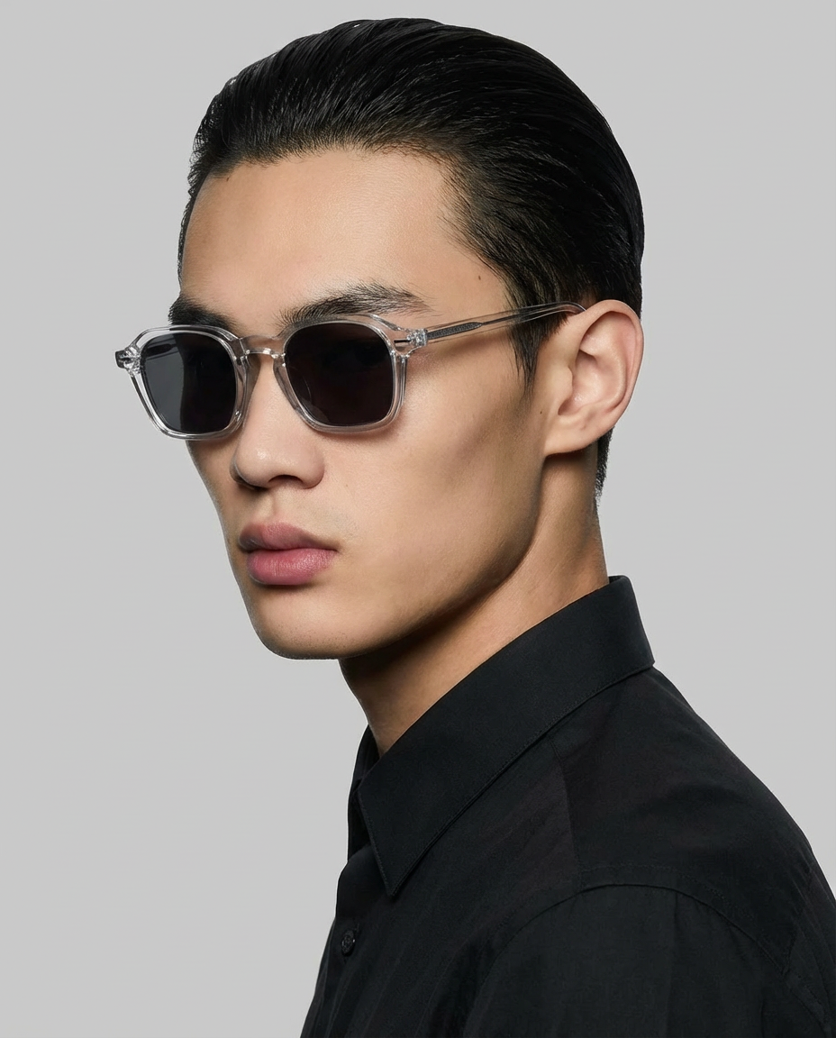 Vincenso Sonnenbrille — Transparent — getragen