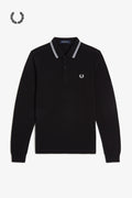 Fred Perry® Winter-Langarm-Poloshirt — Schwarz — von vorne
