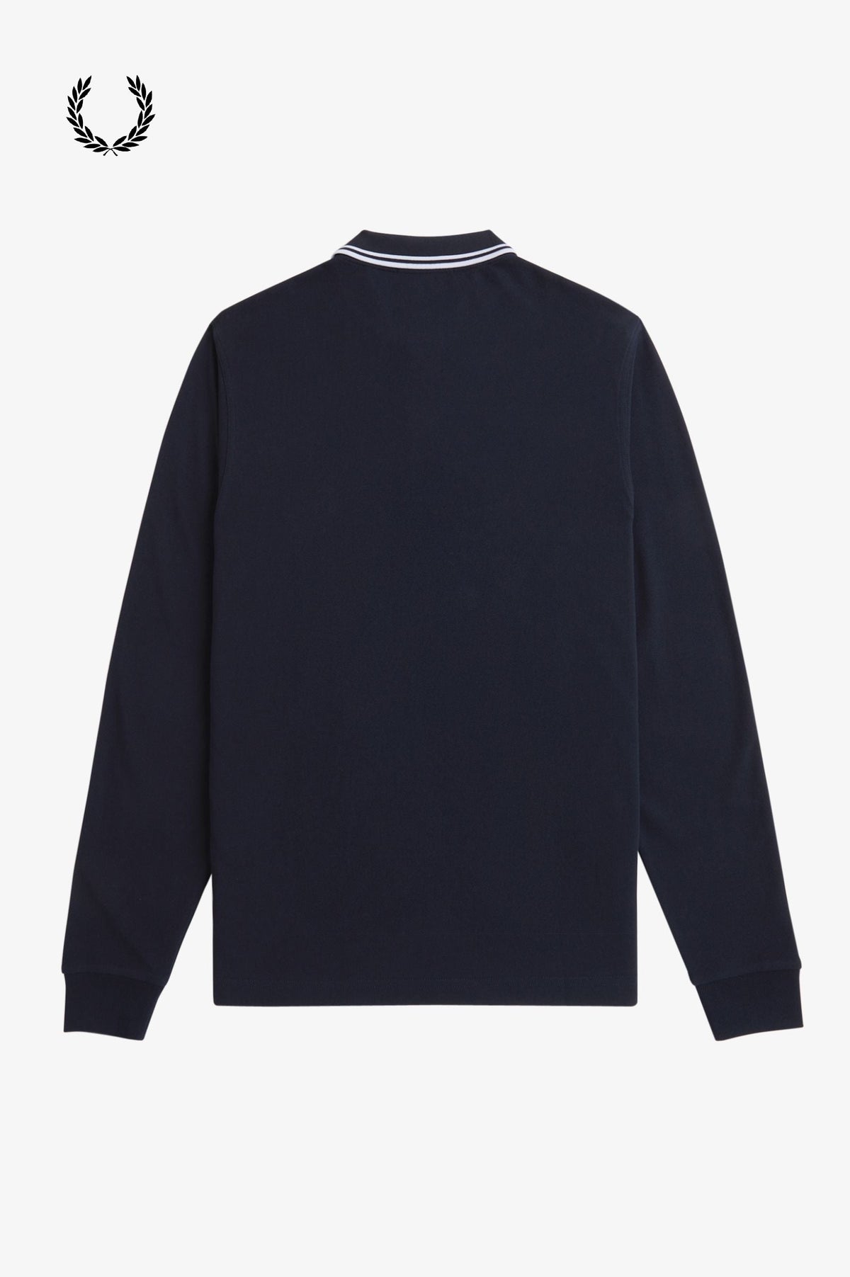 Fred Perry® Winter-Langarm-Poloshirt — Marineblau — von hinten