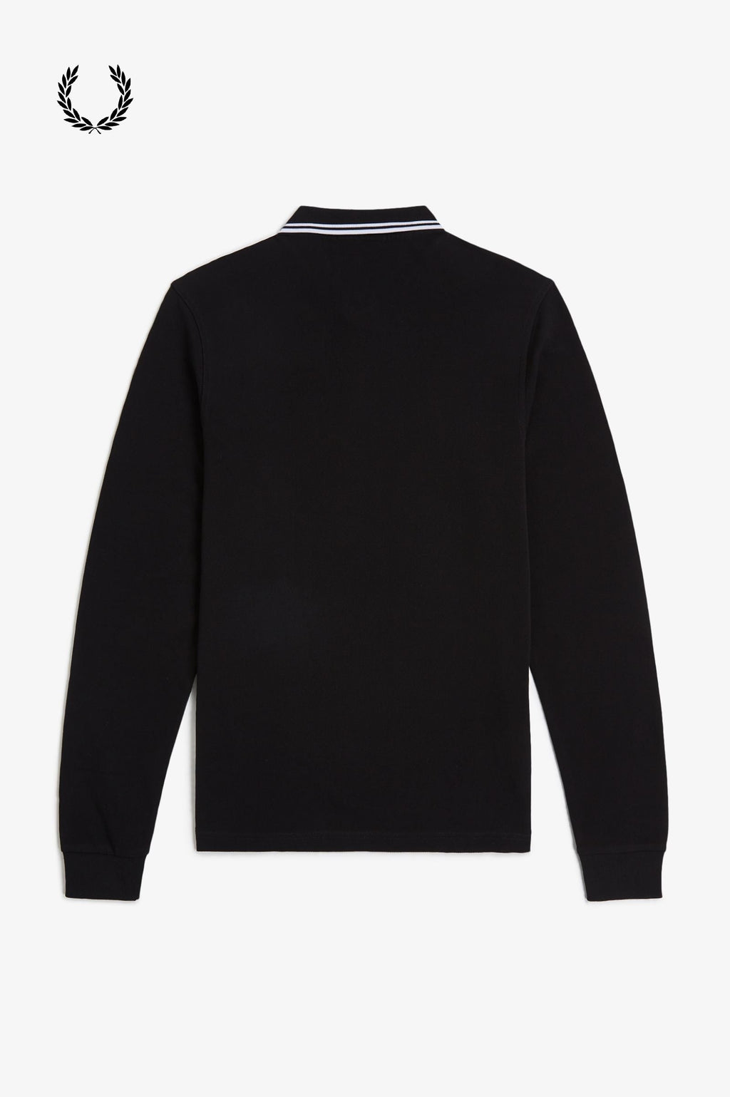 Fred Perry® Winter-Langarm-Poloshirt — Schwarz — von hinten