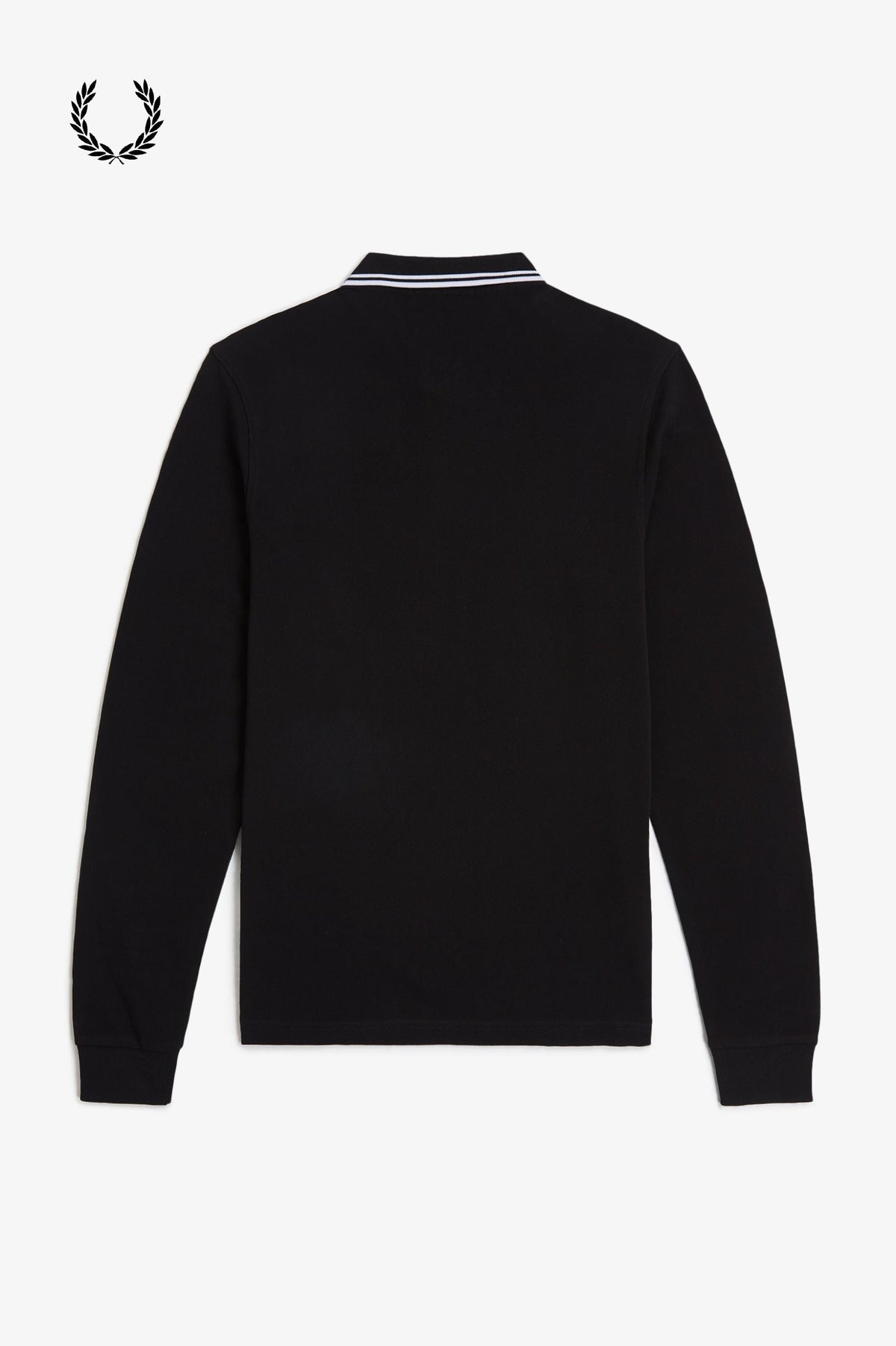 Fred Perry® Winter-Langarm-Poloshirt — Schwarz — von hinten