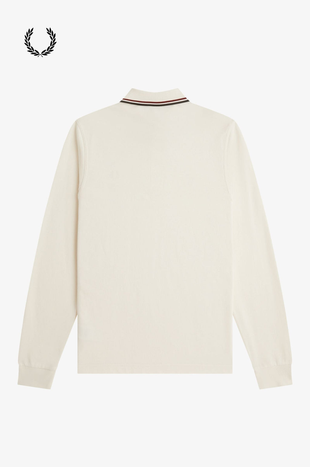 Fred Perry® Winter-Langarm-Poloshirt — Ecru — von hinten