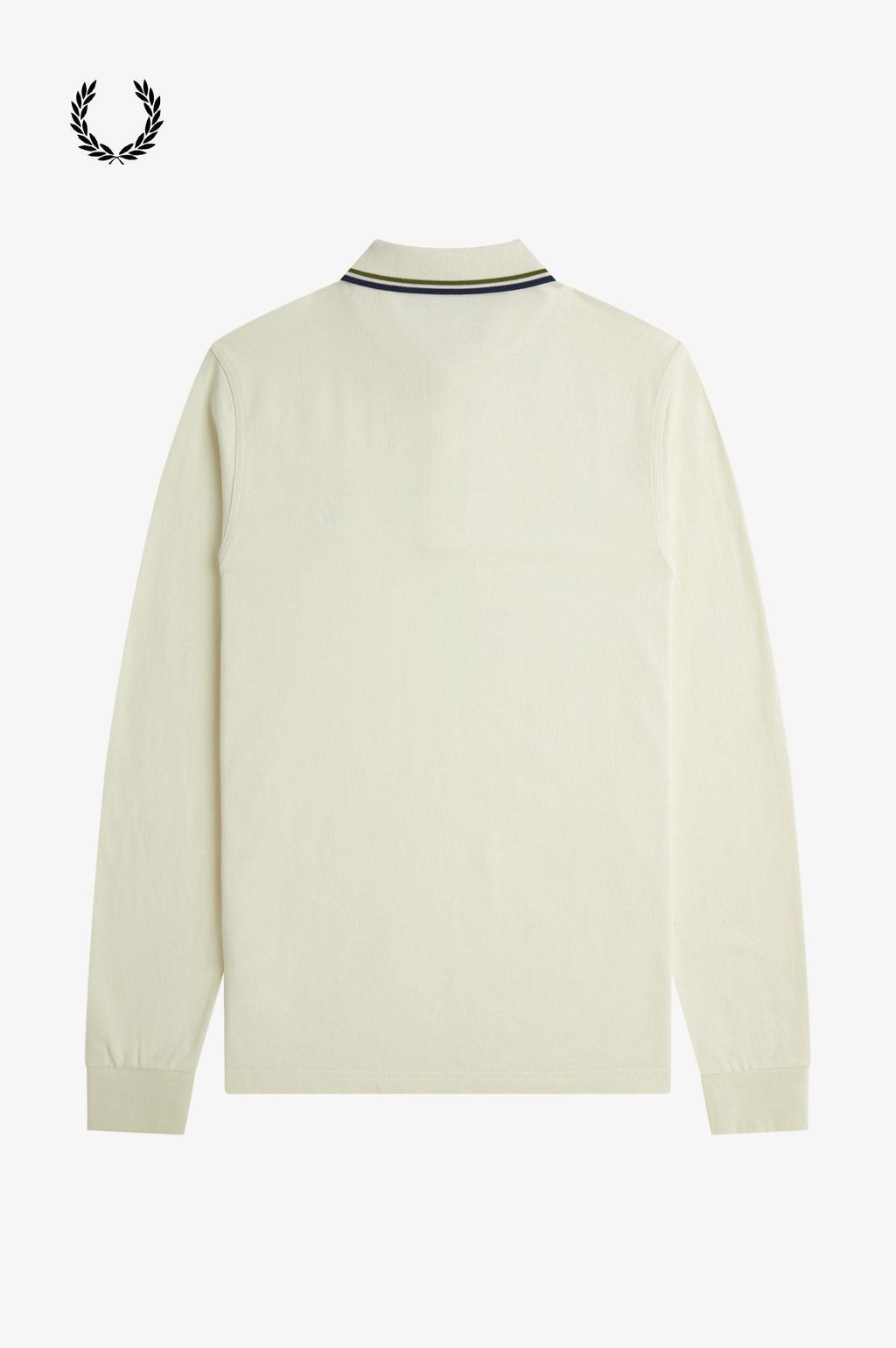 Fred Perry® Winter-Langarm-Poloshirt — Helles Ecru — von hinten