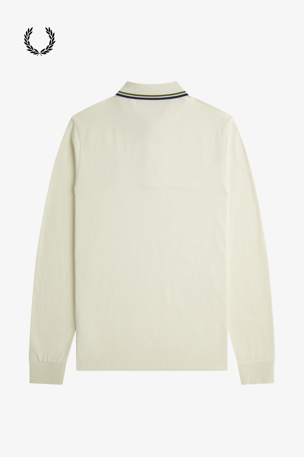 Fred Perry® Winter-Langarm-Poloshirt — Helles Ecru — von hinten