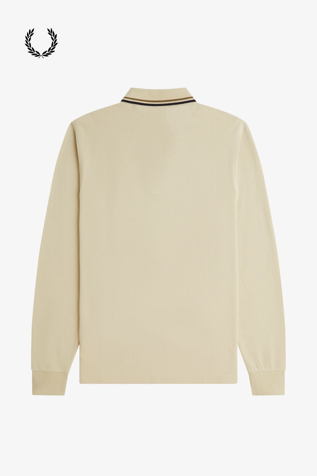 Fred Perry® Winter-Langarm-Poloshirt — Champagner — von hinten