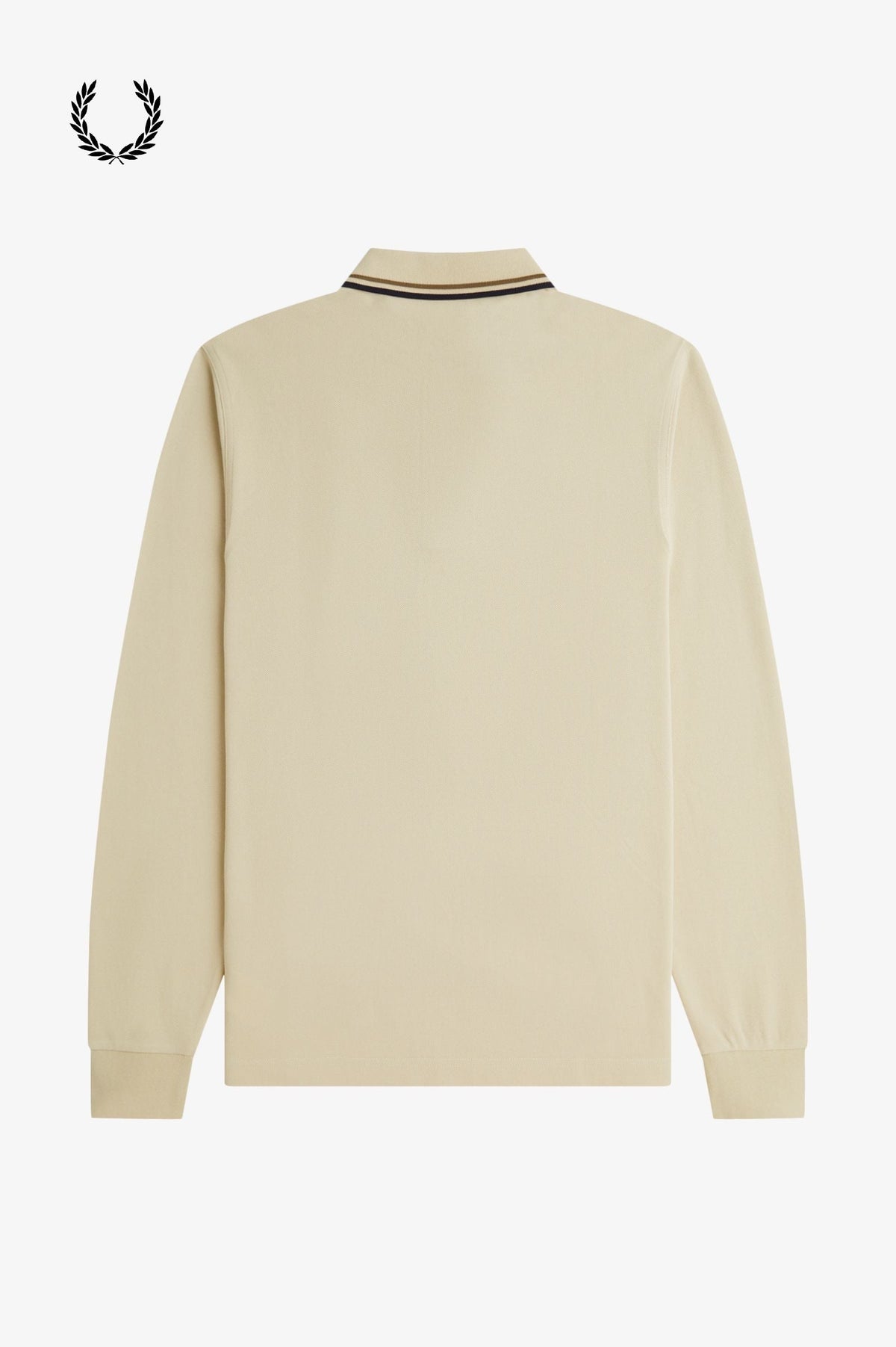 Fred Perry® Winter-Langarm-Poloshirt — Champagner — von hinten
