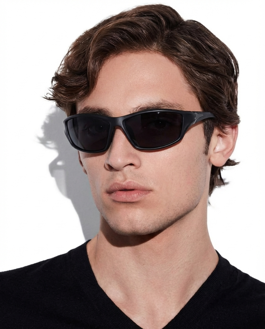 Remy Sonnenbrille — Schwarz — getragen